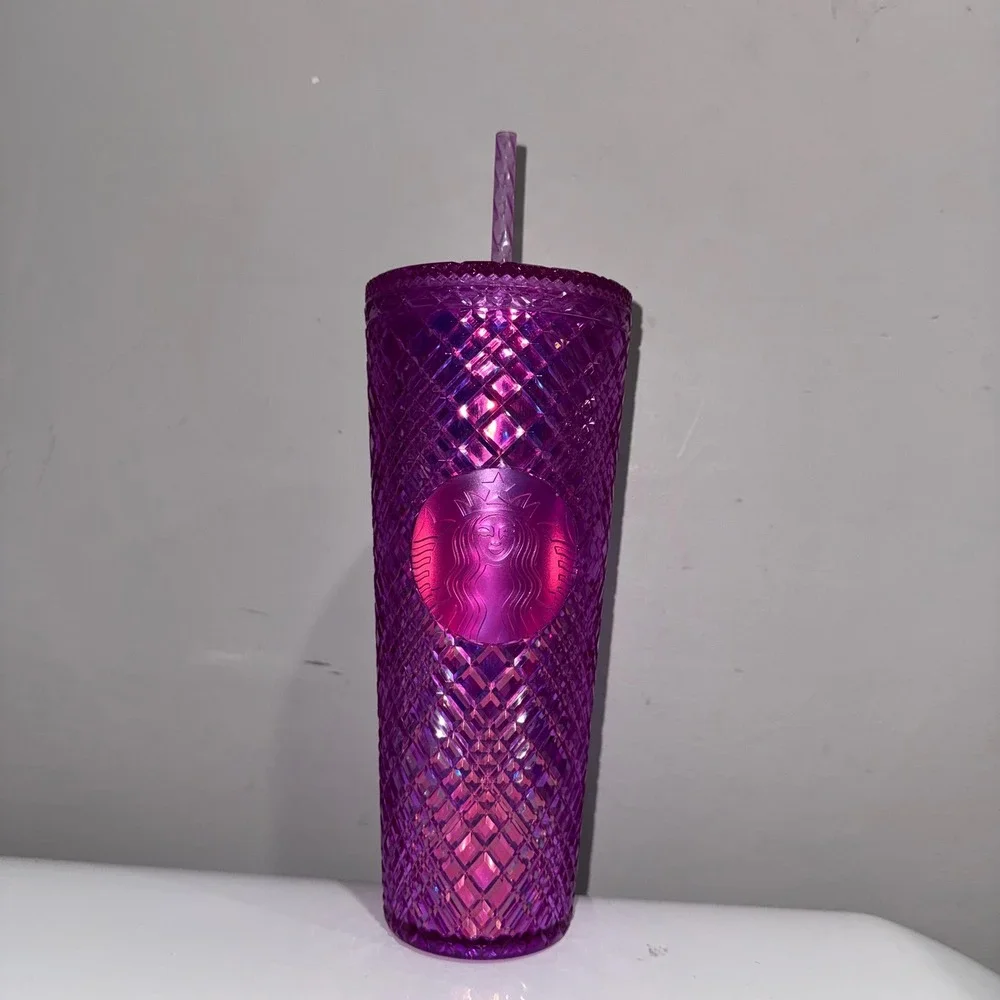 Starbucks Studded Tumbler Venti 24oz Purple Iridescent New Cold Cup 011140544